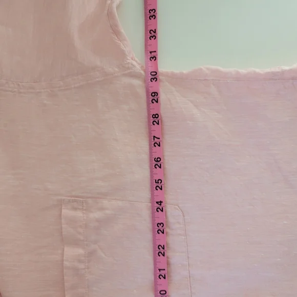 J. Jill Pink Love Linen Slub Long Sleeve Button Up Shirt Pink - Picture 10 of 12